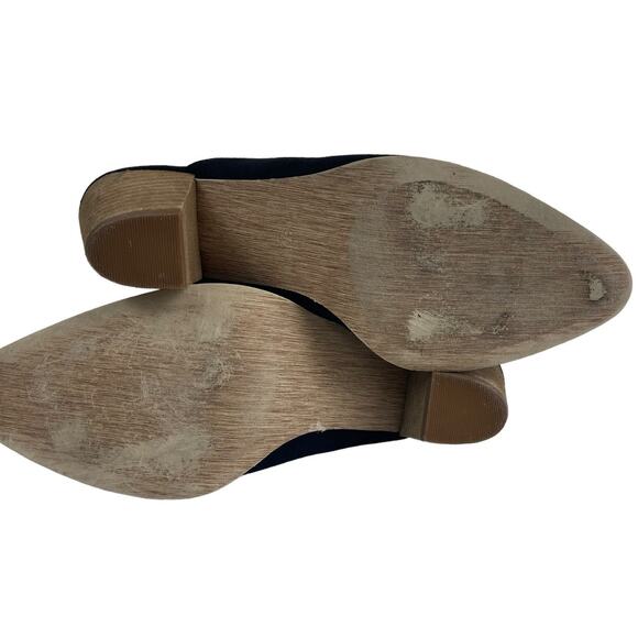 Corky's Boutique Black Faux Suede Mule Stacked Heel Size 7 - Picture 7 of 9